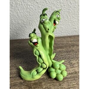 Vintage Giggling Groceries Green Peas Figurine Jack Graham Second Nature Kitsch